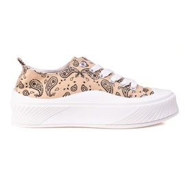 Seastar Mode-Design-Turnschuhe beige schwarz