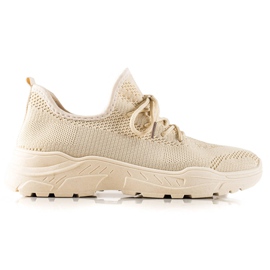 Bestelle Hellbeige Turnschuhe