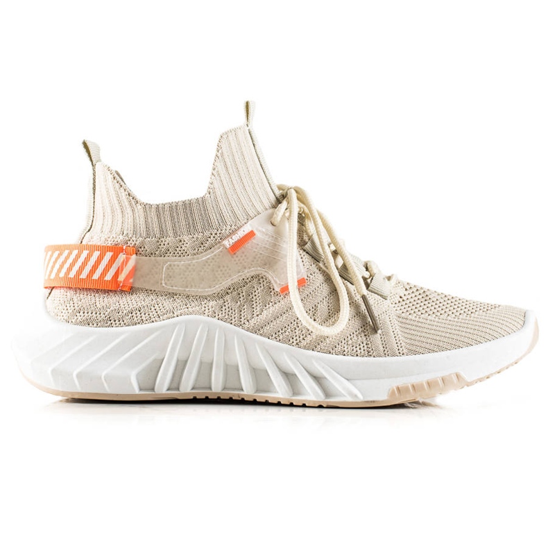 Weide Modischer Sneaker aus Textil beige