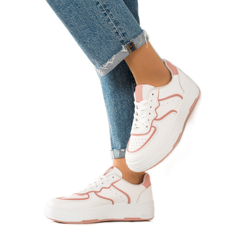 Weide Bequeme lässige Turnschuhe weiß