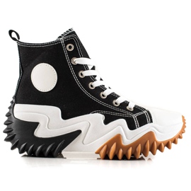 TRENDI Schwarze Turnschuhe Mode-Turnschuhe