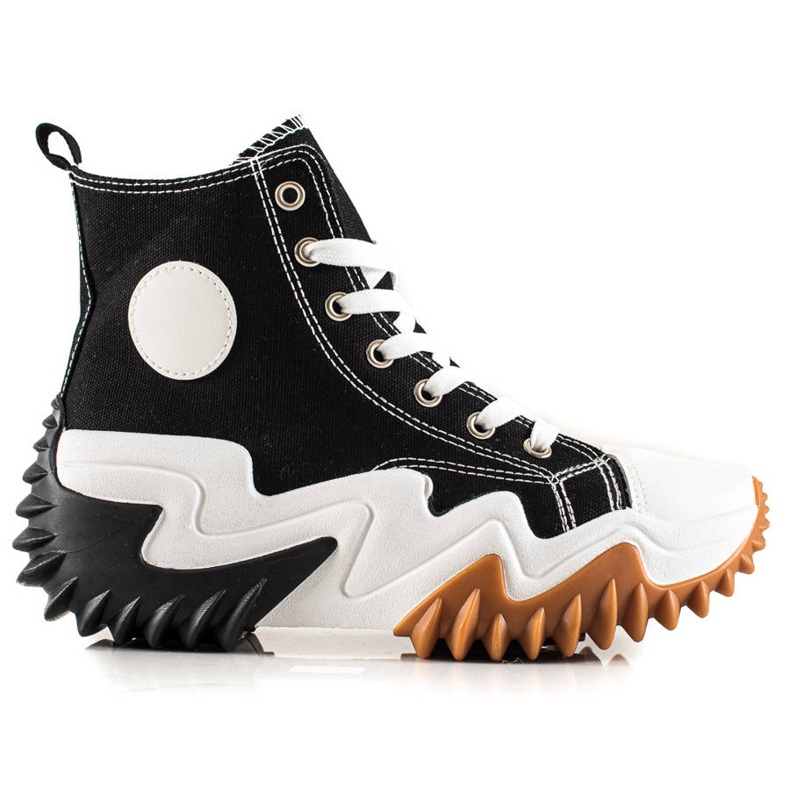 TRENDI Schwarze Turnschuhe Mode-Turnschuhe