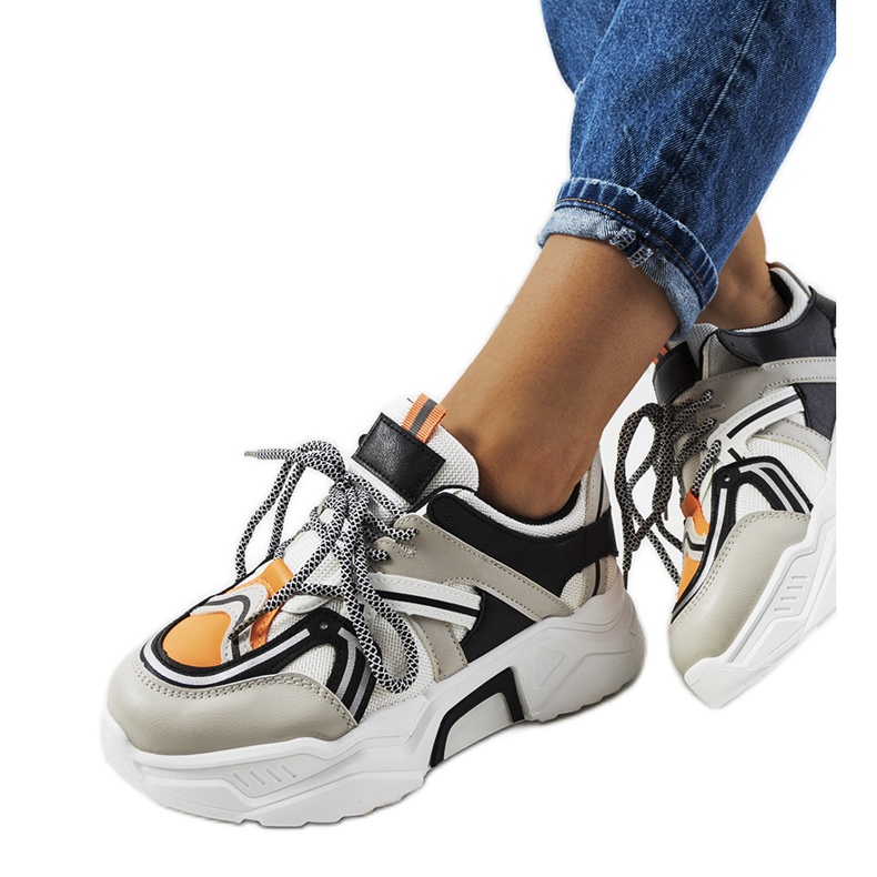 Graue Turnschuhe für Damen von Delois schwarz