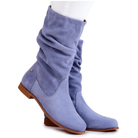 Damen Wildlederstiefel Maciejka 05057-06 Blau