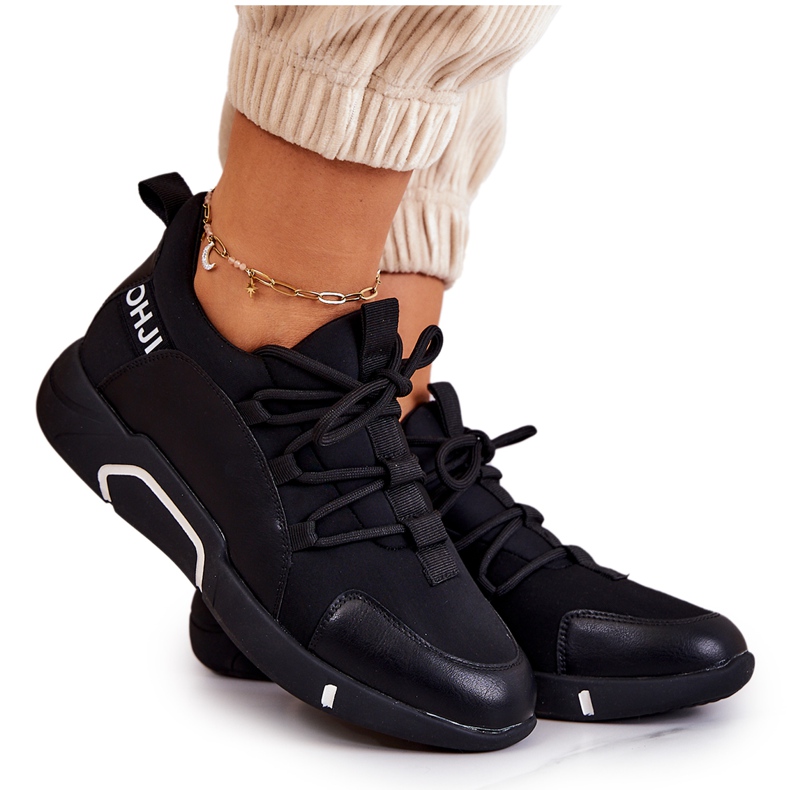 Vinceza Sportschuhe Sneakers Slip-on Schwarz Marvene