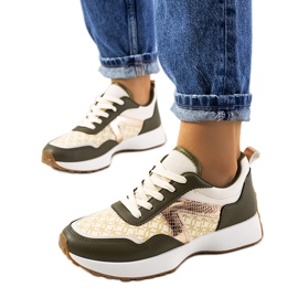 Grüne Isham-Sneaker für Damen beige