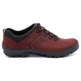 Kampol Herren-Trekkingschuhe aus Leder 36 bordeaux rot
