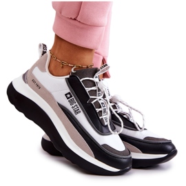 Sportschuhe Turnschuhe Big Star JJ274998 Weiß und Schwarz beige grau