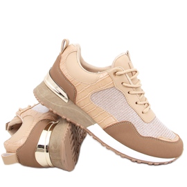 Teona Khaki Sportschuhe für Damen beige