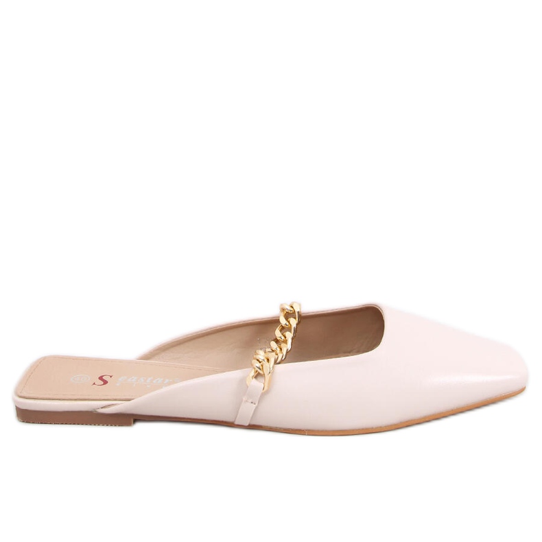 Chiara Beige Hausschuhe mit Kette