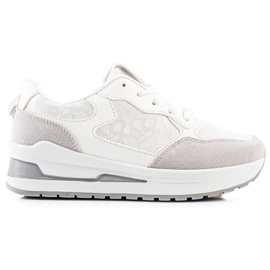 TRENDI Stylische Sneaker auf der Plattform weiß