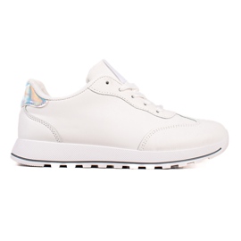 TRENDI Klassischer Sportschuh aus Kunstleder weiß