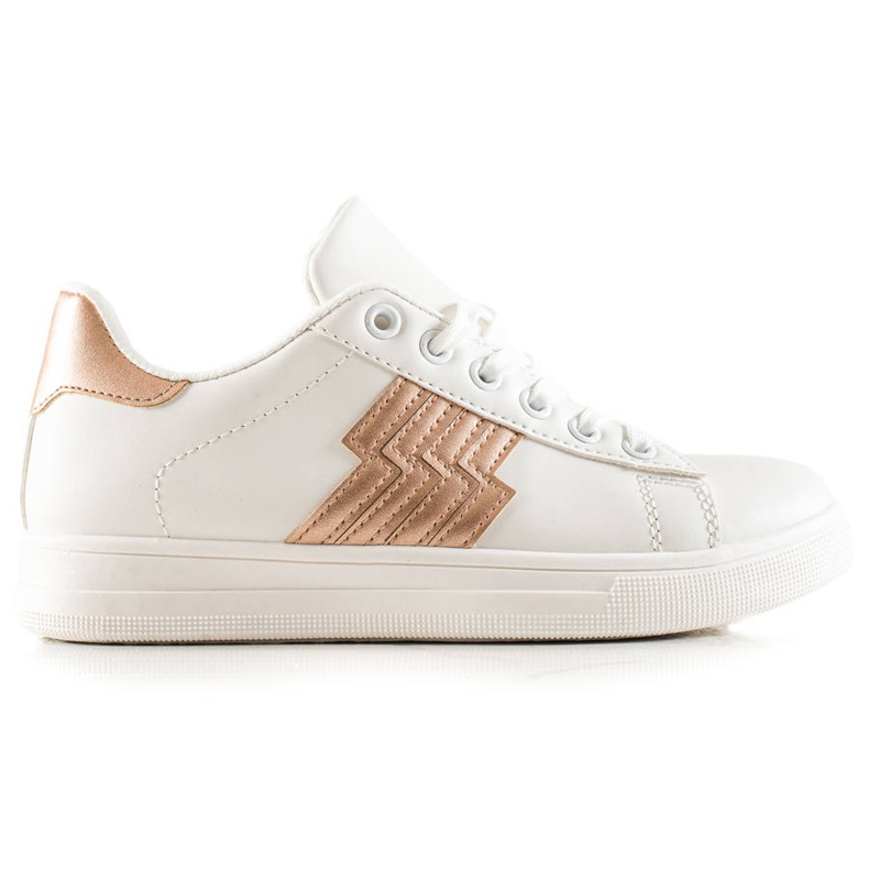 TRENDI Sneakers mit goldenem Einsatz weiß