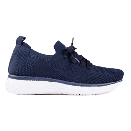 TRENDI Marineblaue Sportschuhe zum Schnüren