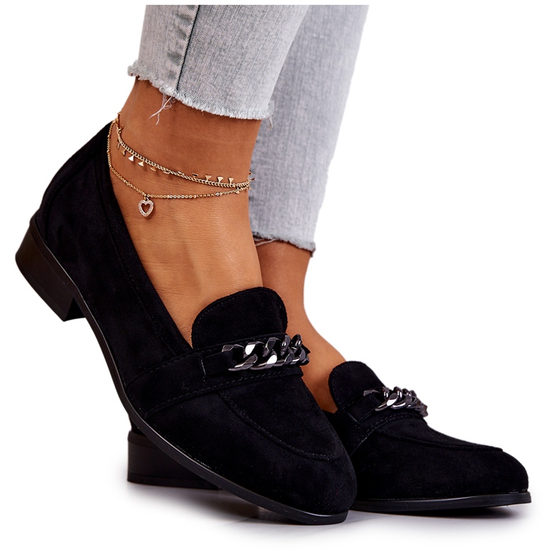 Vinceza Schwarze Wildlederloafer von Yasmin