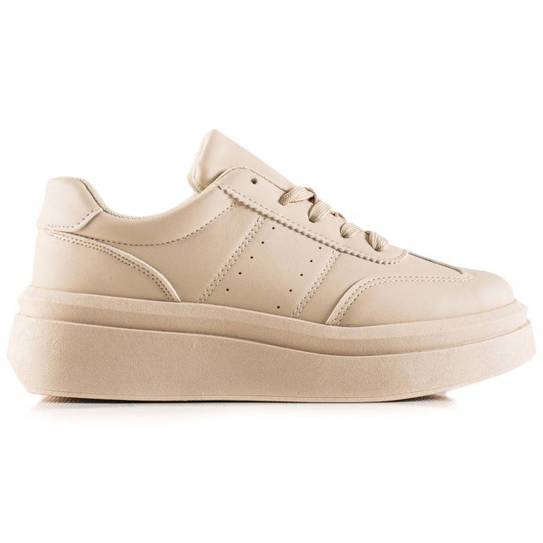 TRENDI Bequeme beige Turnschuhe