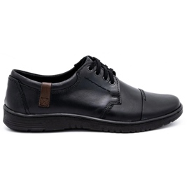 Olivier Herren Lederschuhe 416MP schwarz