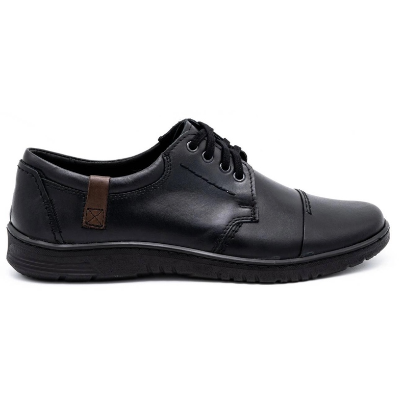 Olivier Herren Lederschuhe 416MP schwarz