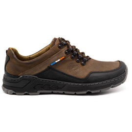 Olivier Herren-Trekkingschuhe aus Leder 292GT braun