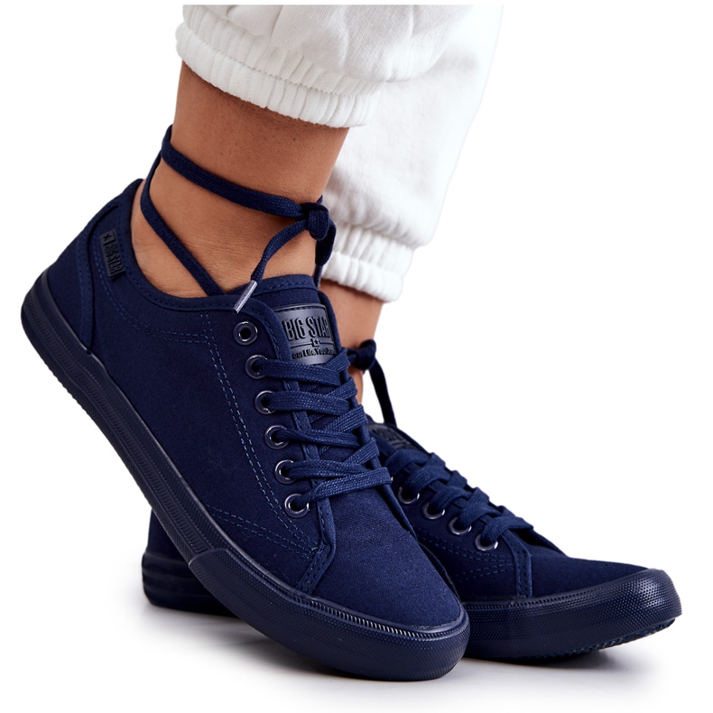 Damen Turnschuhe Low Big Star JJ274067 Marineblau