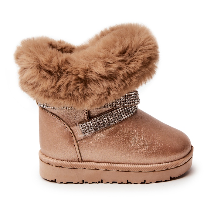 Kinder-Schneestiefel mit Zirkonia Golden Hollee