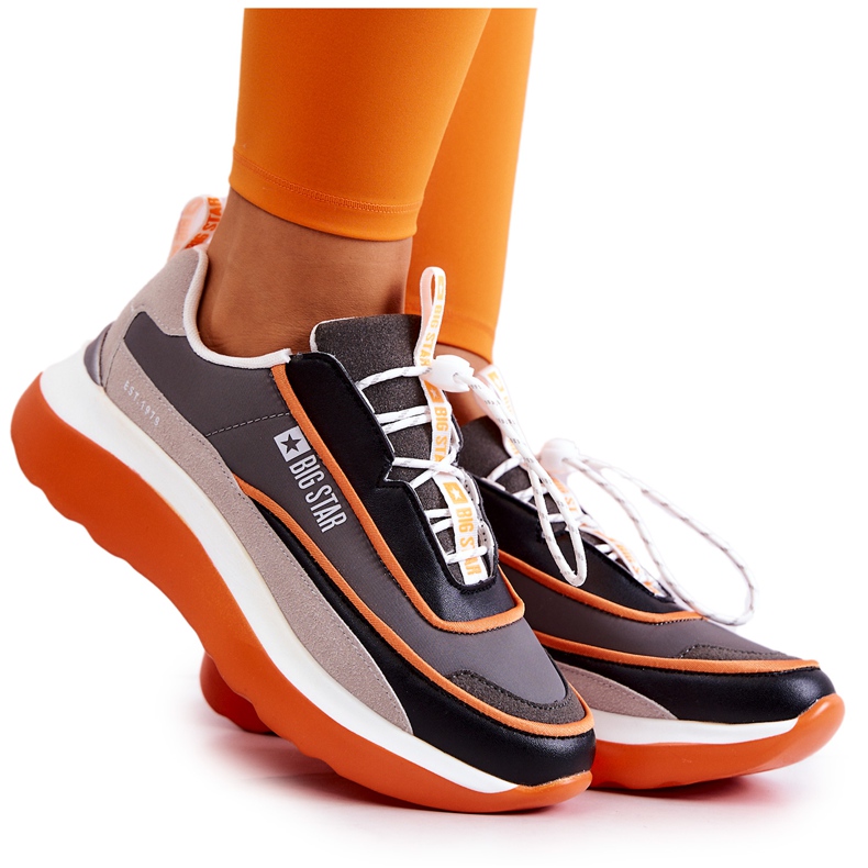 Sportschuhe Sneakers Big Star JJ274996 Grau-Orange