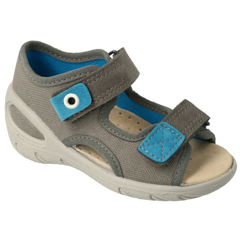 Befado Kinderschuhe VPE 065P166 blau grau