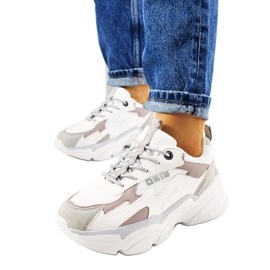 Weiße Turnschuhe Big Star HH274255 beige