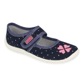 Befado Kinderschuhe 945X465 marineblau rosa