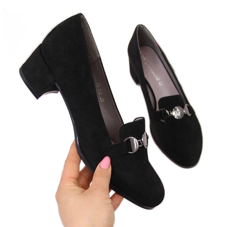 Sergio Leone SK332A schwarze Blockschuhe