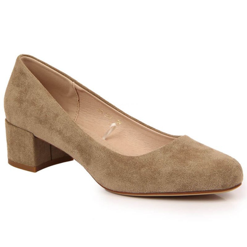 Pumps auf einem Block Wildleder Sergio Leone in SK354E beige