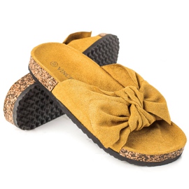 Bequeme, lässige Vinceza-Flip-Flops gelb