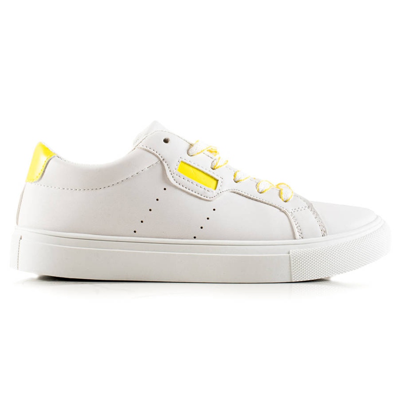 TRENDI Weiße Sportschuhe mit Öko-Leder