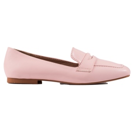Klassische Loafer mit Faux-Wildleder rosa