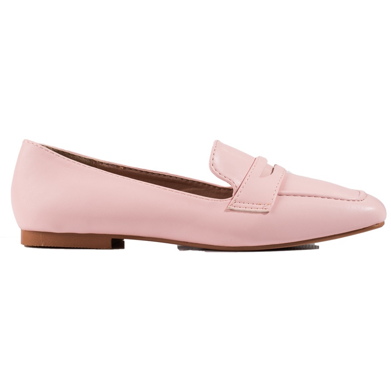 Klassische Loafer mit Faux-Wildleder rosa