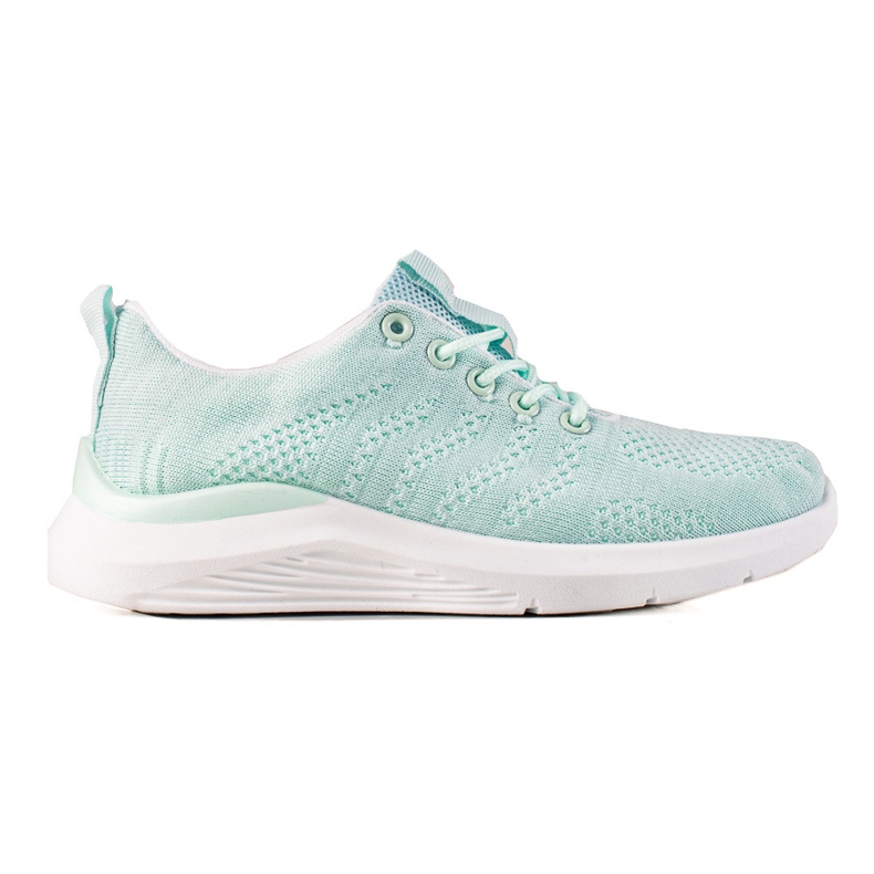 TRENDI Leichte mintfarbene Stiefel blau