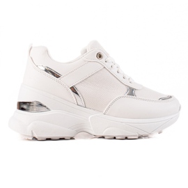 Diamantique Stylische Sneaker auf der Plattform weiß