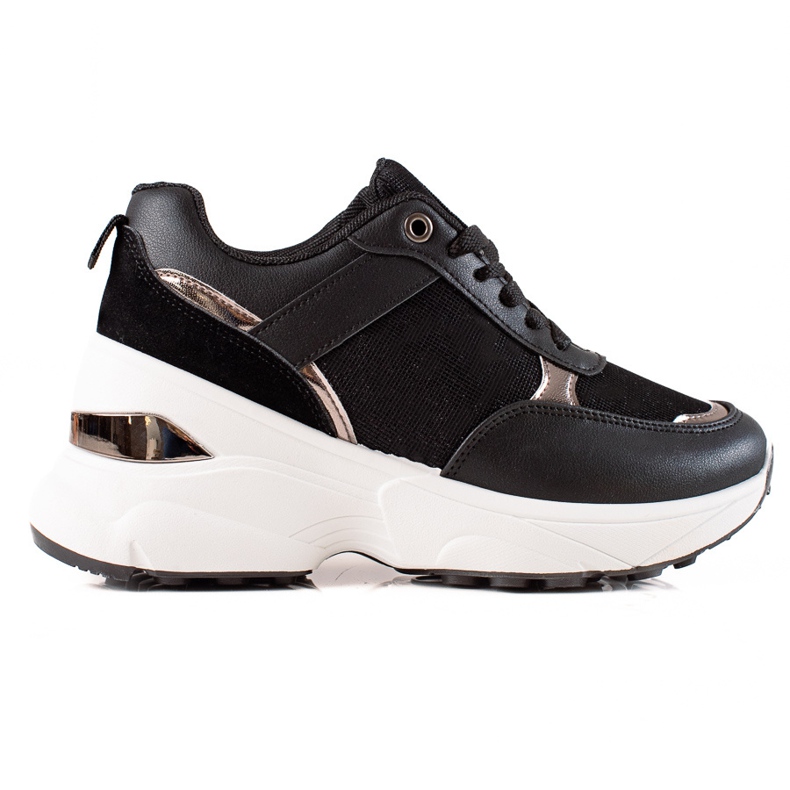 Diamantique Stylische Sneaker auf der Plattform schwarz