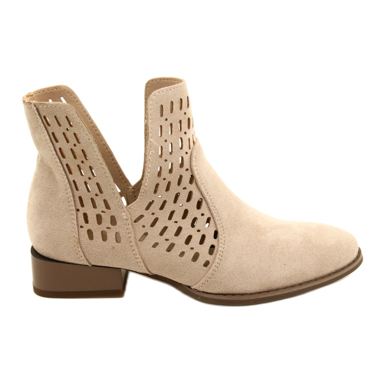Damen Wildlederstiefel Daszyński Beige SA197-12