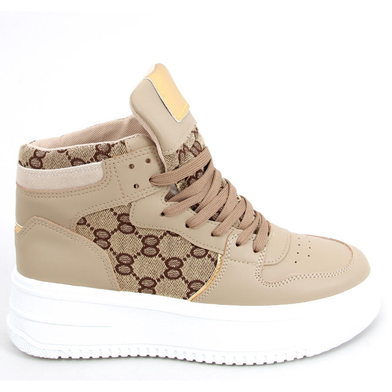 Axel Khaki High-Top-Sneakers beige braun