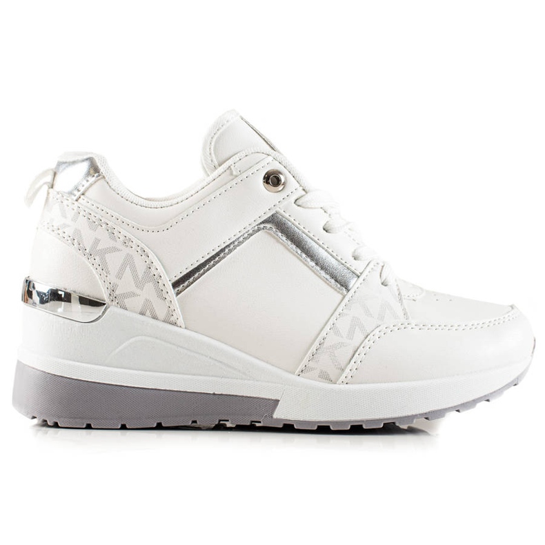 TRENDI Stylische Sneaker mit Keilabsatz weiß