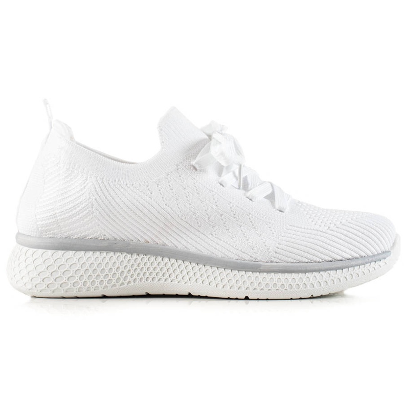 TRENDI Weiße Sportschuhe zum Schnüren