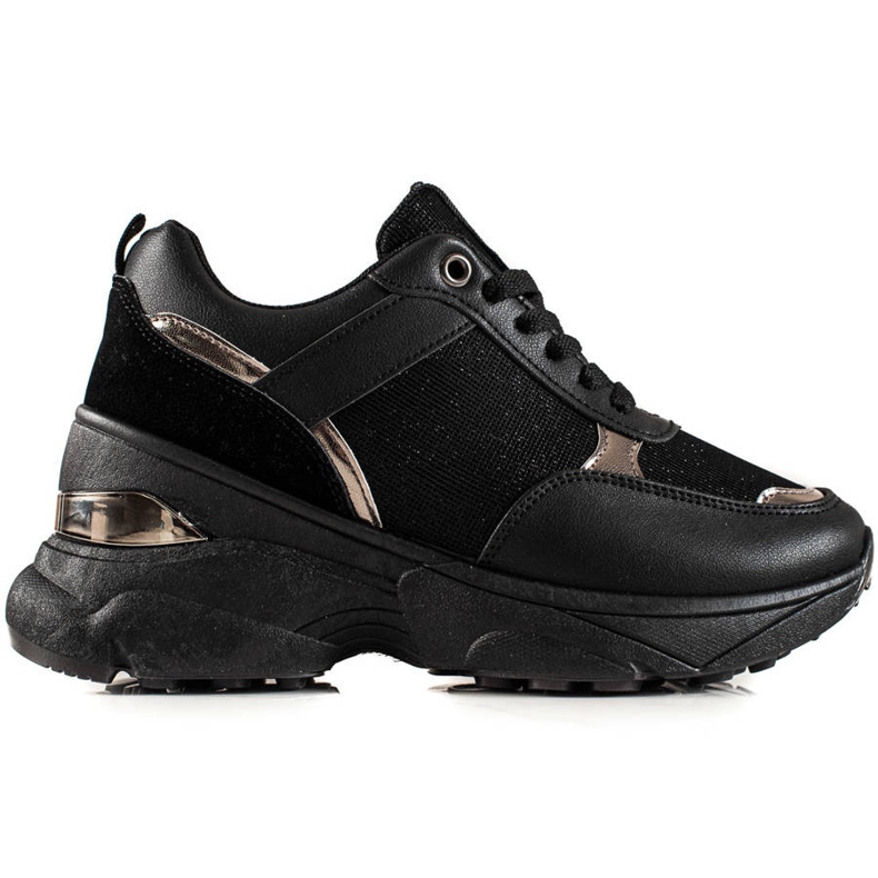 Diamantique Stylische Sneaker auf der Plattform schwarz