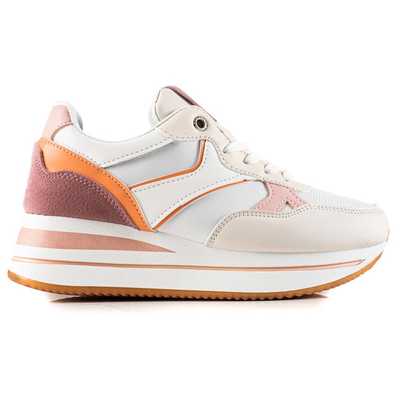 TRENDI Bunte Sneaks auf der Plattform weiß mehrfarbig