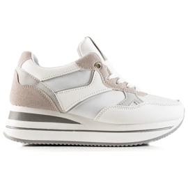 TRENDI Grey Sneaks auf der Plattform weiß grau