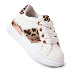 FR1 Leder Sportschuhe Leopard Weiß Trixie