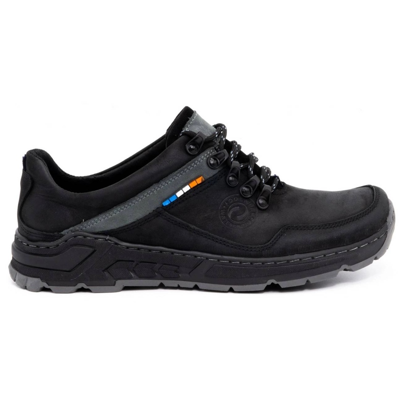 Olivier Herren-Trekkingschuhe aus Leder 292GT schwarz