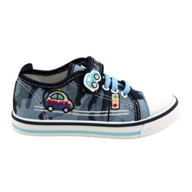 American Club Amerikanische Sneaker Kinderschuhe Ledereinsatz TEN54/22 Moro ['navy blau'] blau