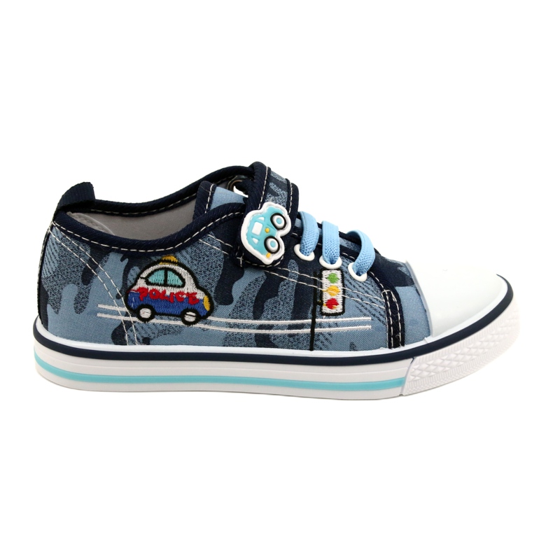 American Club Amerikanische Sneaker Kinderschuhe Ledereinsatz TEN54/22 Moro ['navy blau'] blau
