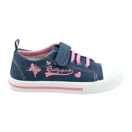 Sneakers Beety American Club Ledereinsatz blau rosa